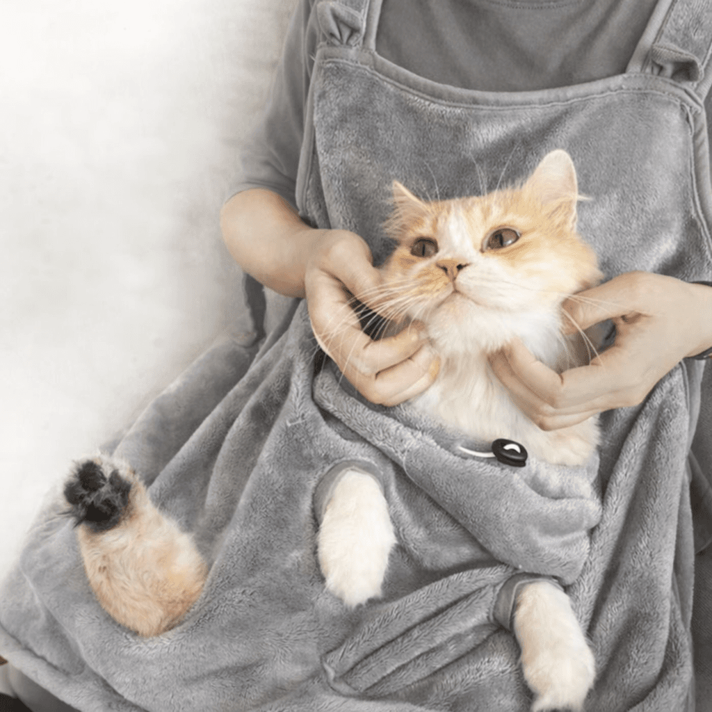 고양이 발톱깎기 앞치마 미용 보조용품
